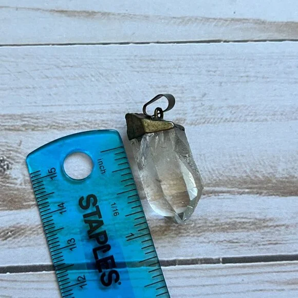 Clear Quartz Crystal Point Pendant - Picture 8 of 9